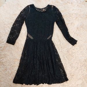 Abercrombie & Fitch Black Lace Mini Dress - Size XS